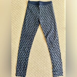 Crewcuts Navy Blue and Silver Heart Leggings